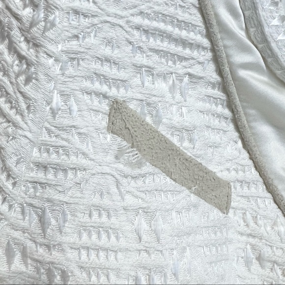 IRO • Kendall Jenner • Felicy Ivory Jacquard Silk Lamb Leather Trim Moto Jacket - Picture 15 of 16